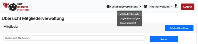 Dropdown Menü
